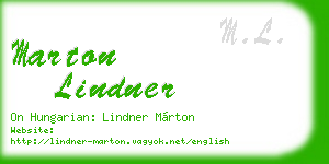 marton lindner business card